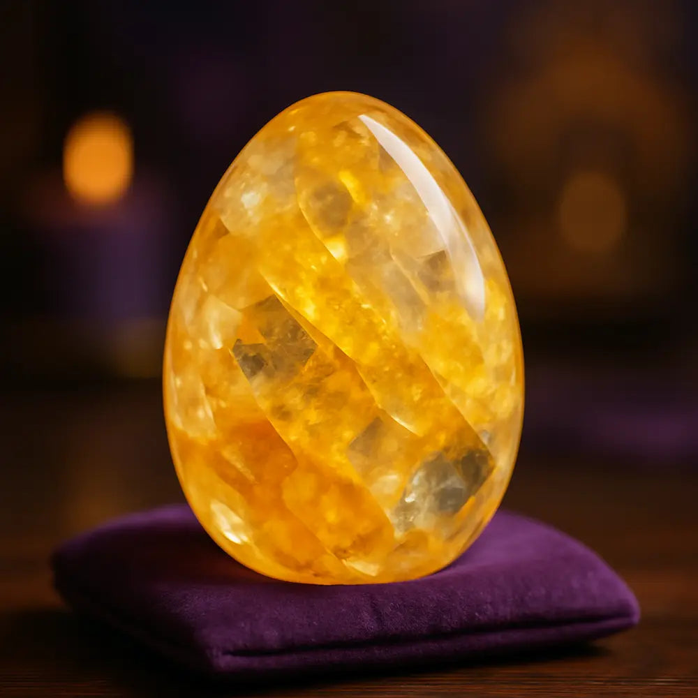 Crâne En Cristal De Quartz Sculpté Main - Doré - Taille Réelle 7,1 Pouces - Guérisseur