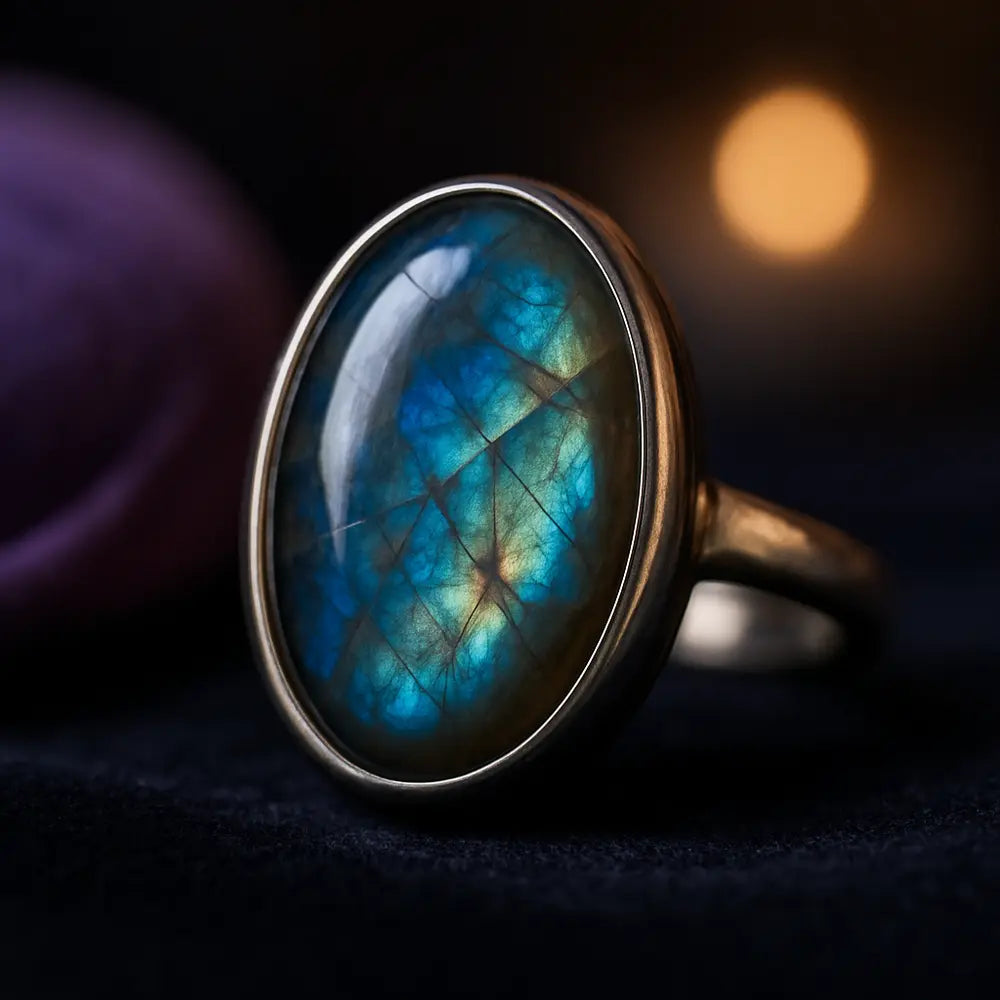 labradorite-rings