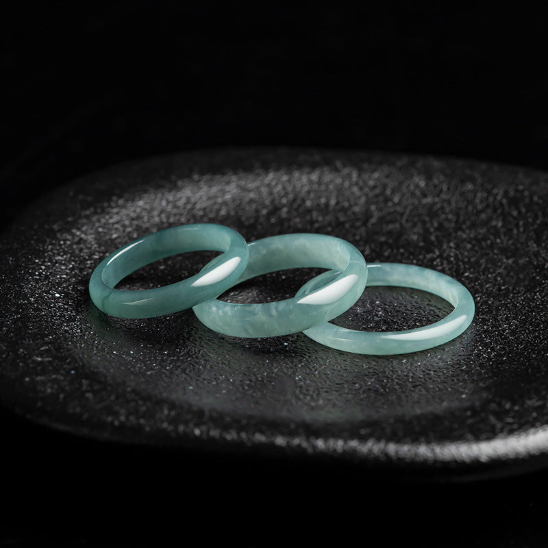 Bague en jade de 16 mm pour la prospérité, la protection et le succès