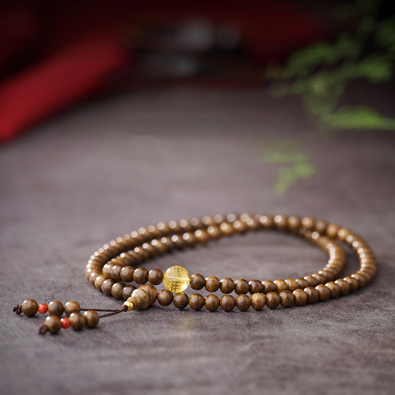 108 Beads Agarwood Strength Meditation Dragon Bracelet