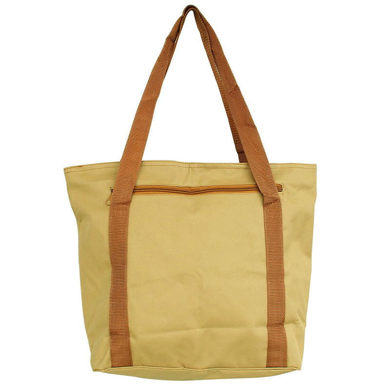 Sac fourre-tout spirituel en toile avec motif de broderie lotus