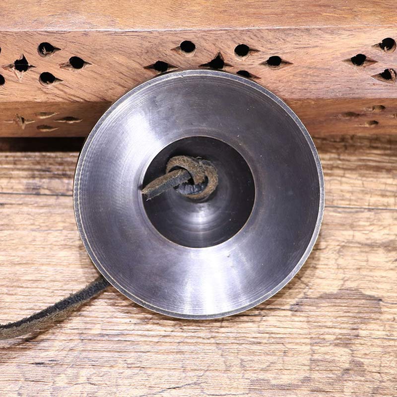 Cloche tibétaine Tingsha en cuivre pour la chance et la méditation