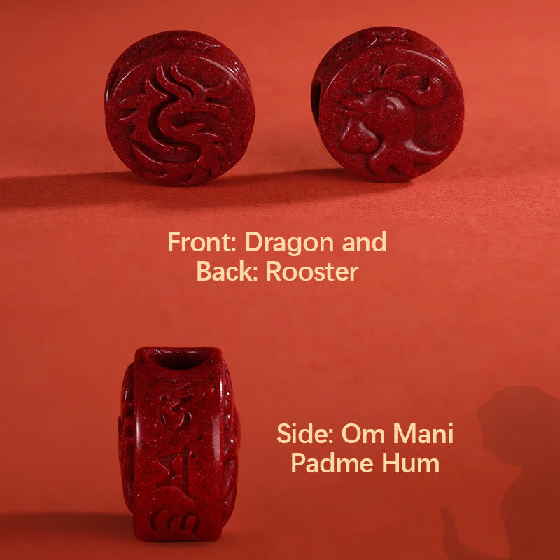 Dragon 16cm Chinese Zodiac Blessing Cinnabar Bracelet