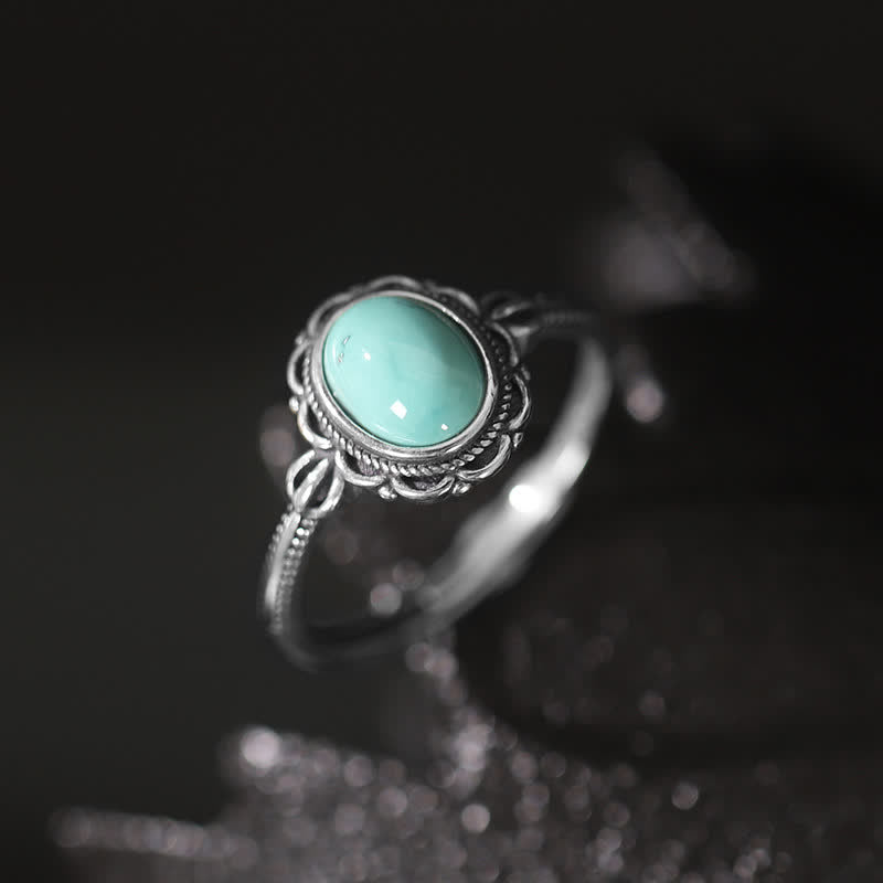 Bague de protection en argent sterling avec turquoise et agate rouge