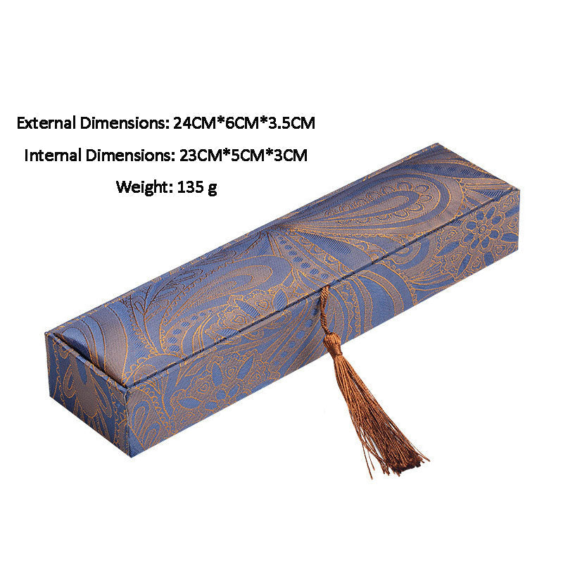 Coffret de rangement bleu pour bijoux spirituels, malas et colliers