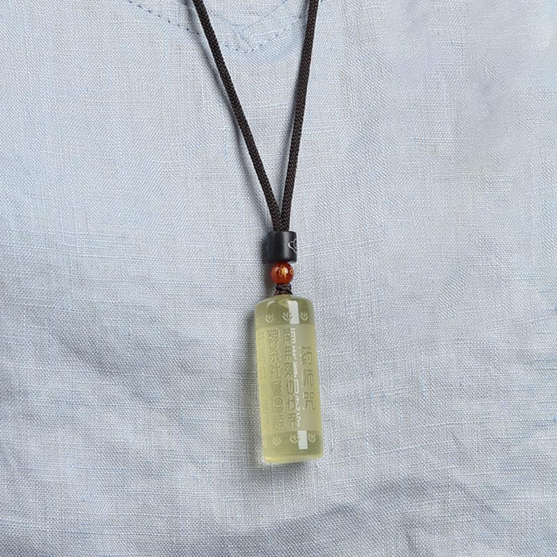 Collier Sutra du Cœur en Citrine pour le Bonheur et la Force