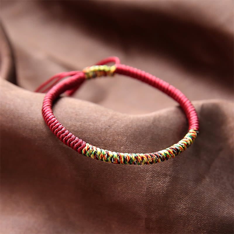 Bracelet multicolore tibétain King Kong Knot Red String