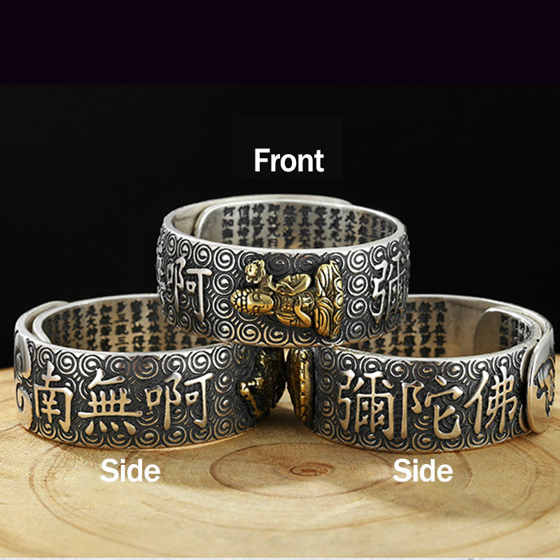 Bague porte-bonheur ajustable en cuivre avec signe du zodiaque chinois