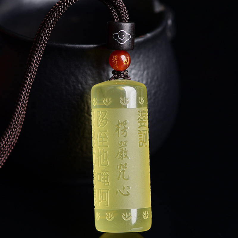 Collier Sutra du Cœur en Citrine pour le Bonheur et la Force