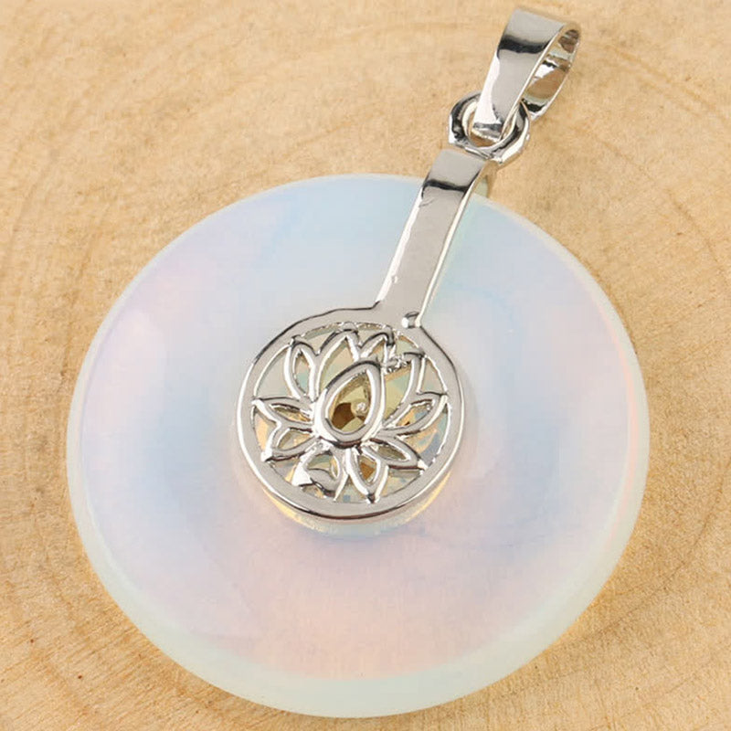 Collier de guérison en cristal d'améthyste rose lotus