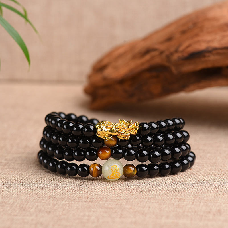 6mm Obsidian PiXiu Protection Pixiu Bracelet