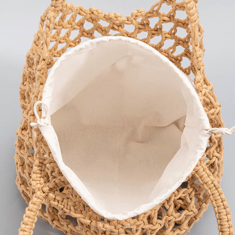 Sac à bandoulière en fil de coton tissé à la main pour le yoga