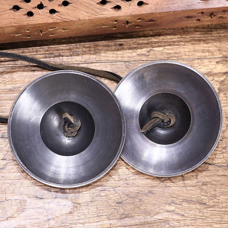 Cloche tibétaine Tingsha en cuivre pour la chance et la méditation