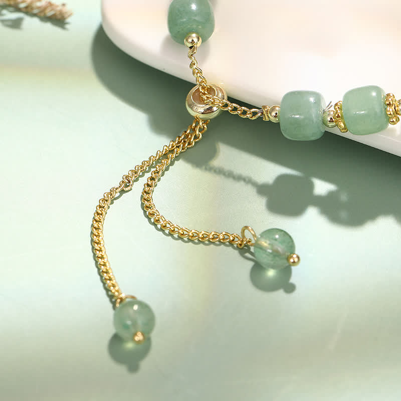 Bracelet porte-bonheur en aventurine verte pour une énergie positive