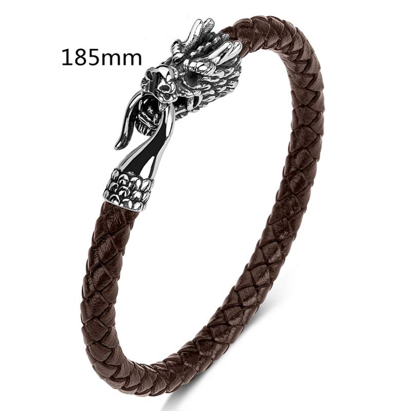 Titanium Steel Dragon Protection Luck Bracelet
