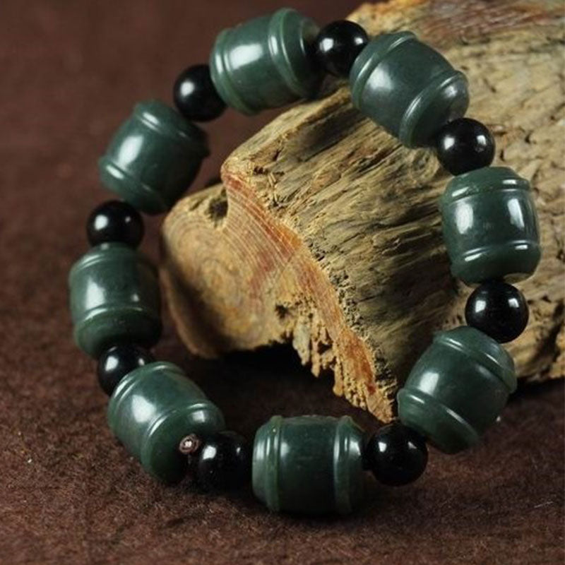 18mm Cyan Jade Cure Bracelet for Success & Healing