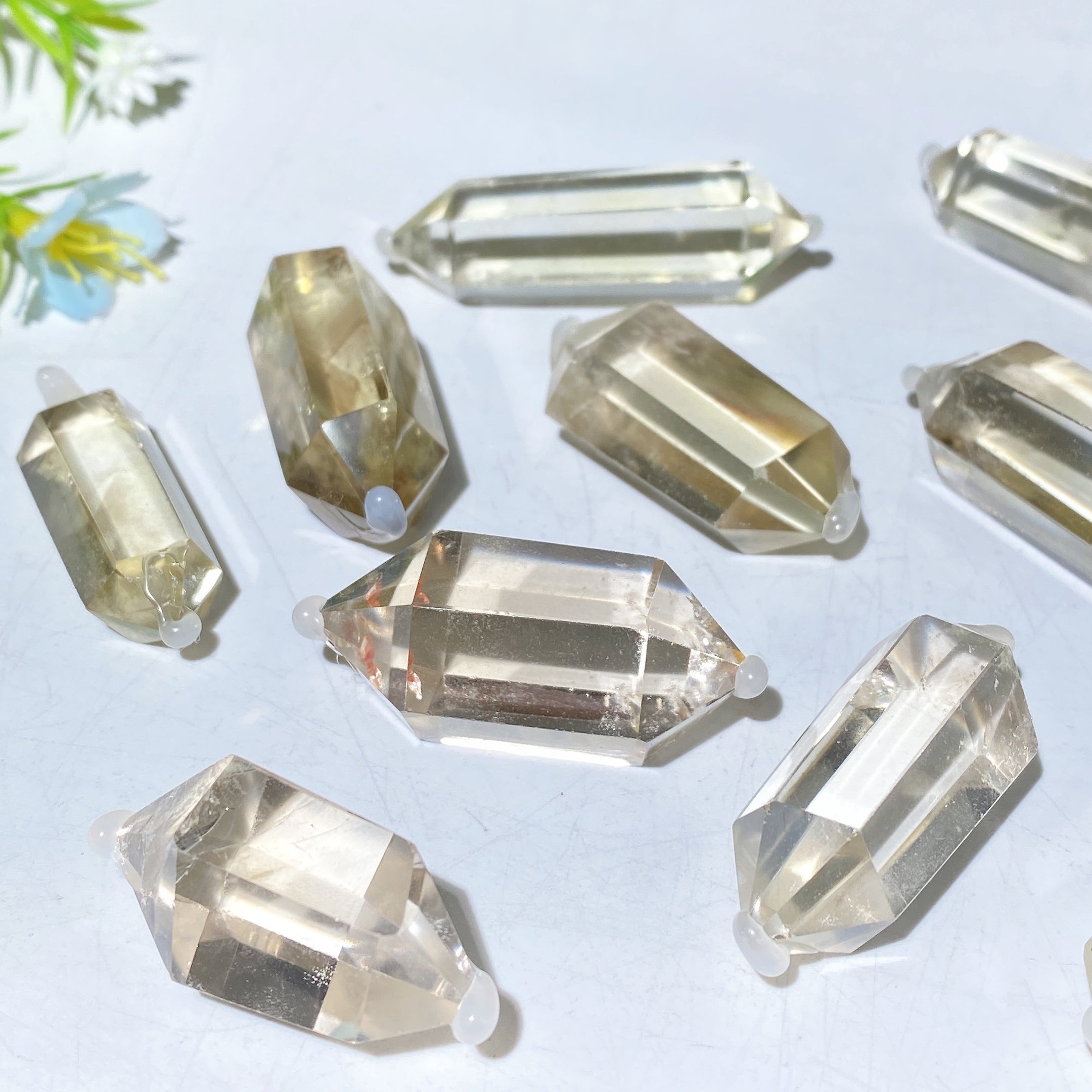 1.5-2.3 Inch Smoky Citrine Double Terminated Crystal Point for Healing