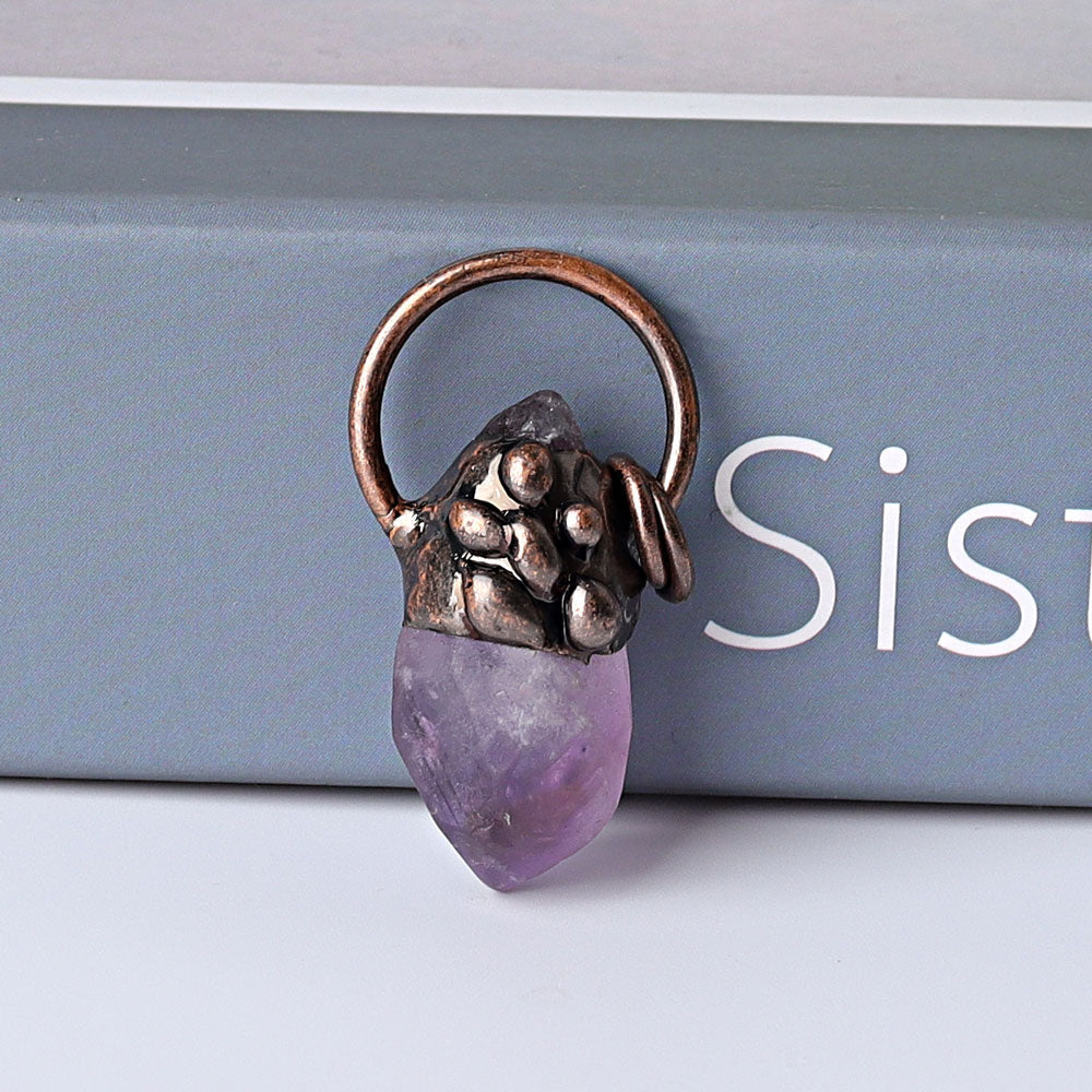 1.5 Inch Amethyst Pendant for DIY Healing Jewelry