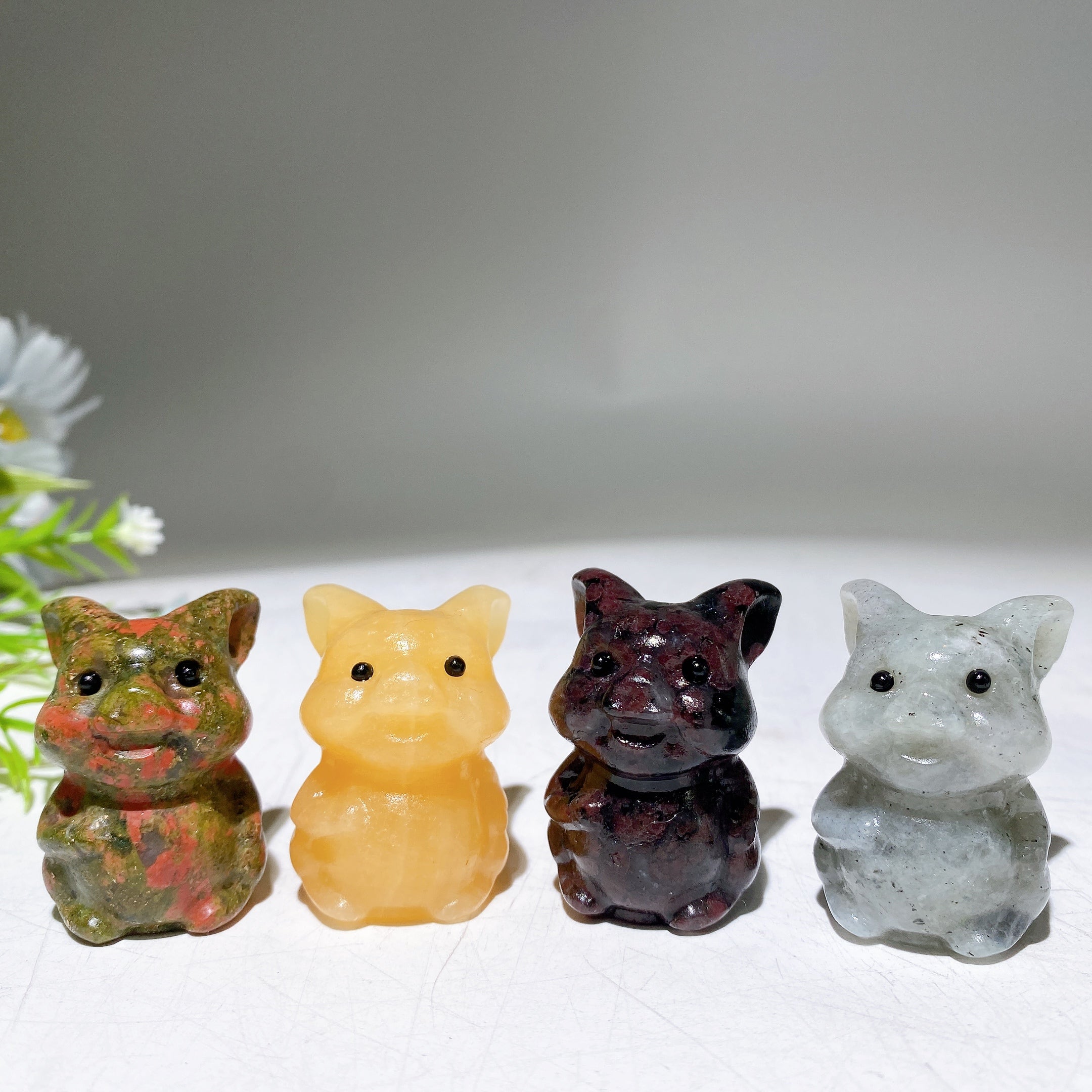 Figurine de guérison sculptée en cristal de cochon de 1,6 pouce