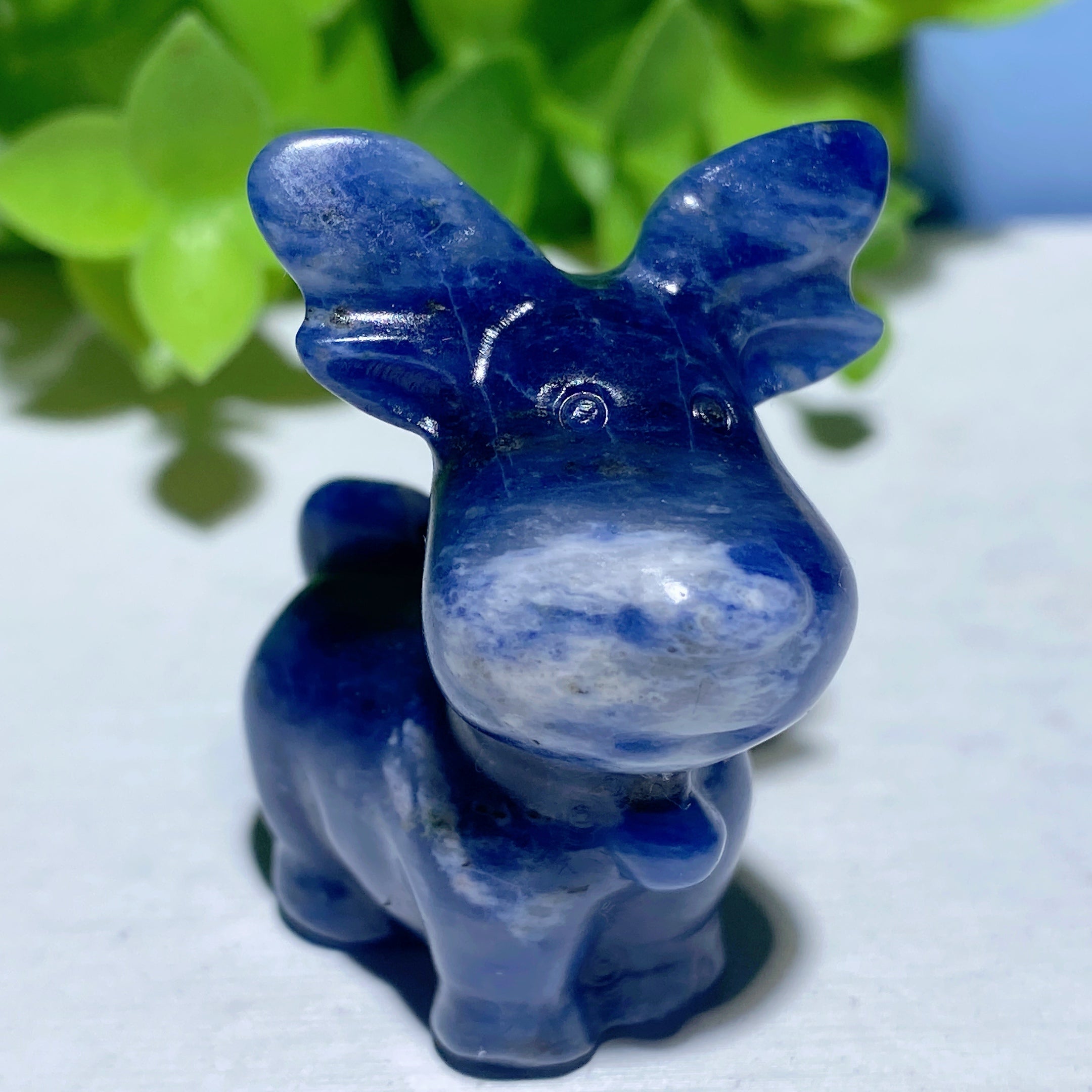 1.6 inch Mixed Crystal Deer Carving Figurines for Healing