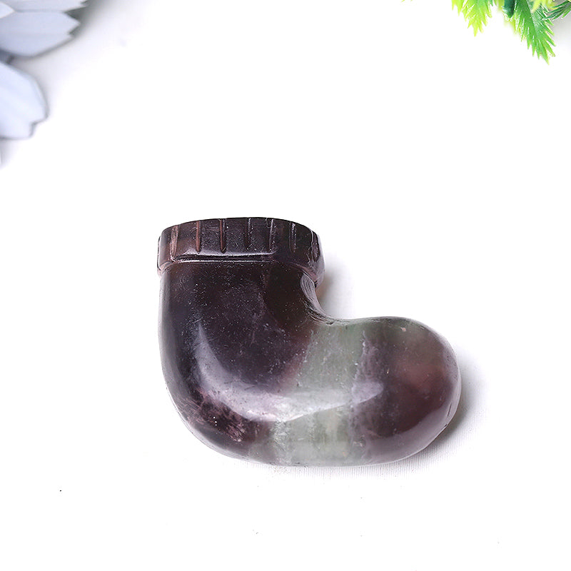 Chaussette sculptée en cristal de mica violet de 1,9 pouce