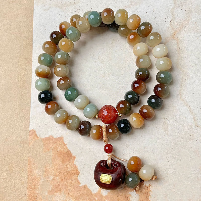 Bracelet double tour Bodhi Seed Harmony 10 x 8 mm