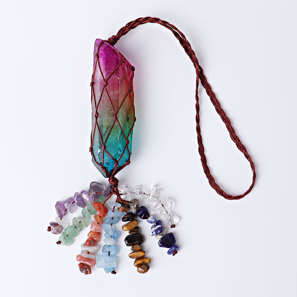 10-inch Chakra Aura Angel Crystal Hanging Ornament