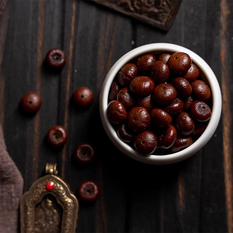 Bracelet Mala Bodhi Seed 108 perles avec protection en jade cyan Hetian