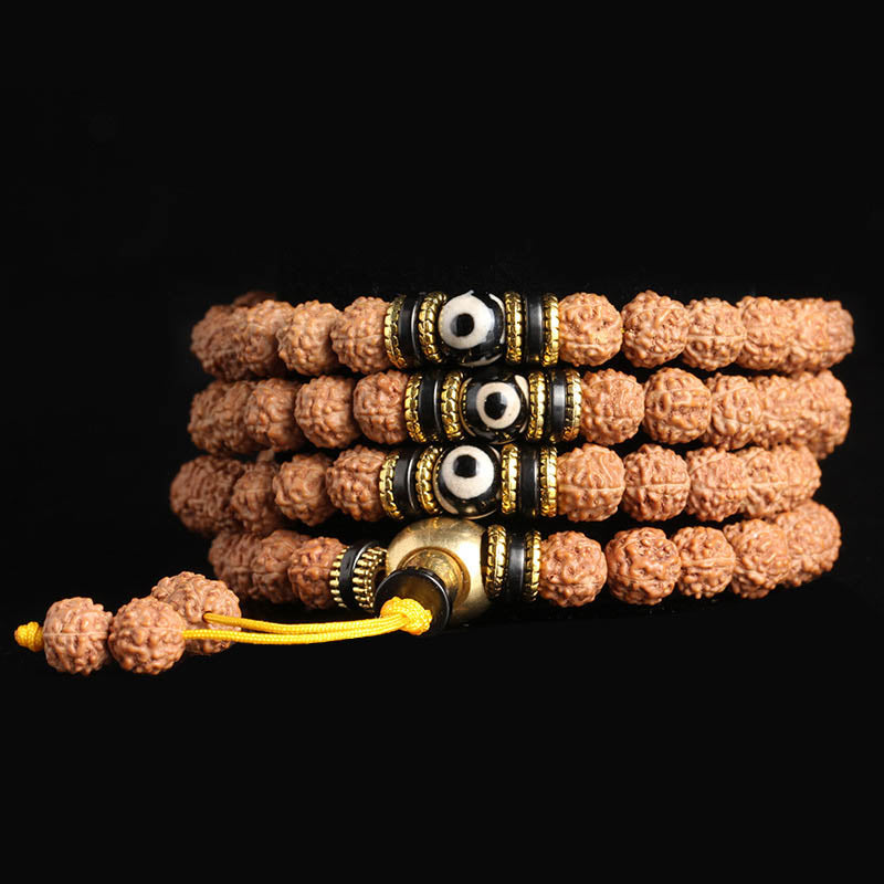Bracelet Mala Bodhi Seed 108 perles pour la méditation et la chance