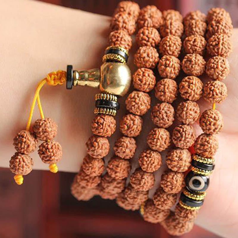 Bracelet Mala Bodhi Seed 108 perles pour la méditation et la chance
