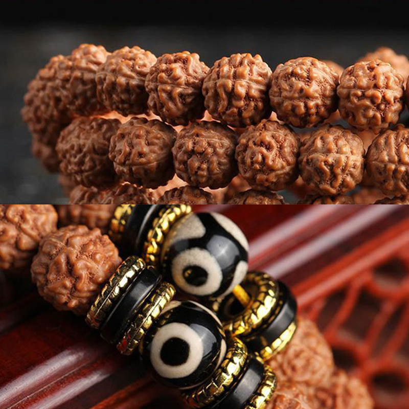Bracelet Mala Bodhi Seed 108 perles pour la méditation et la chance