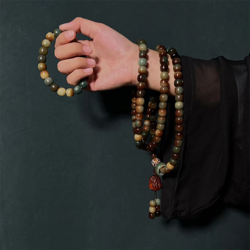 Bracelet Mala Bodhi Seed 108 perles pour la paix et la sagesse