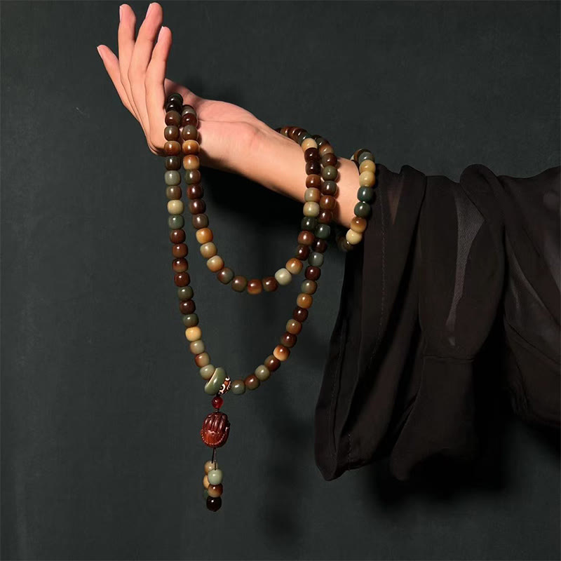 Bracelet Mala Bodhi Seed 108 perles pour la paix et la sagesse