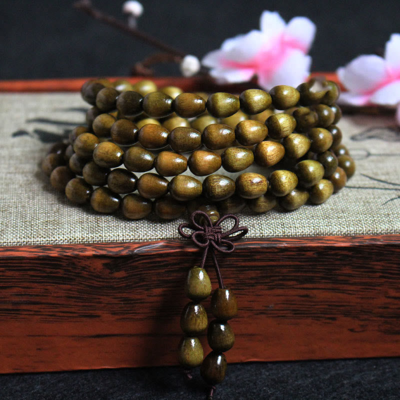 Bracelet Mala de protection en bois Phoebe Zhennan 108 perles