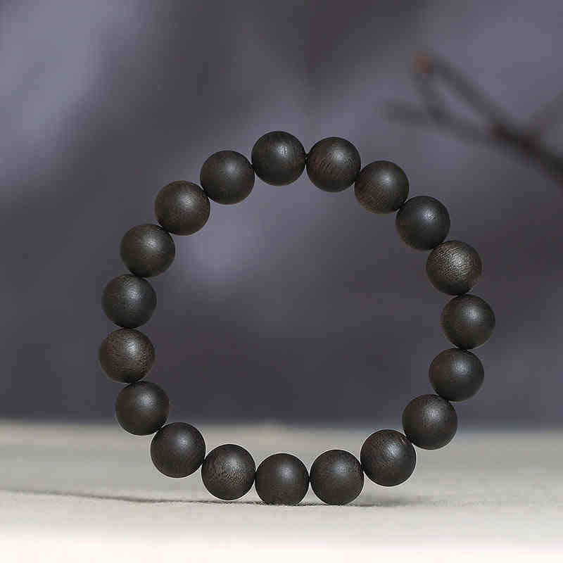 Bracelet de force en bois d'agar de 10 mm - Rare Dalat White Qinan Sinking