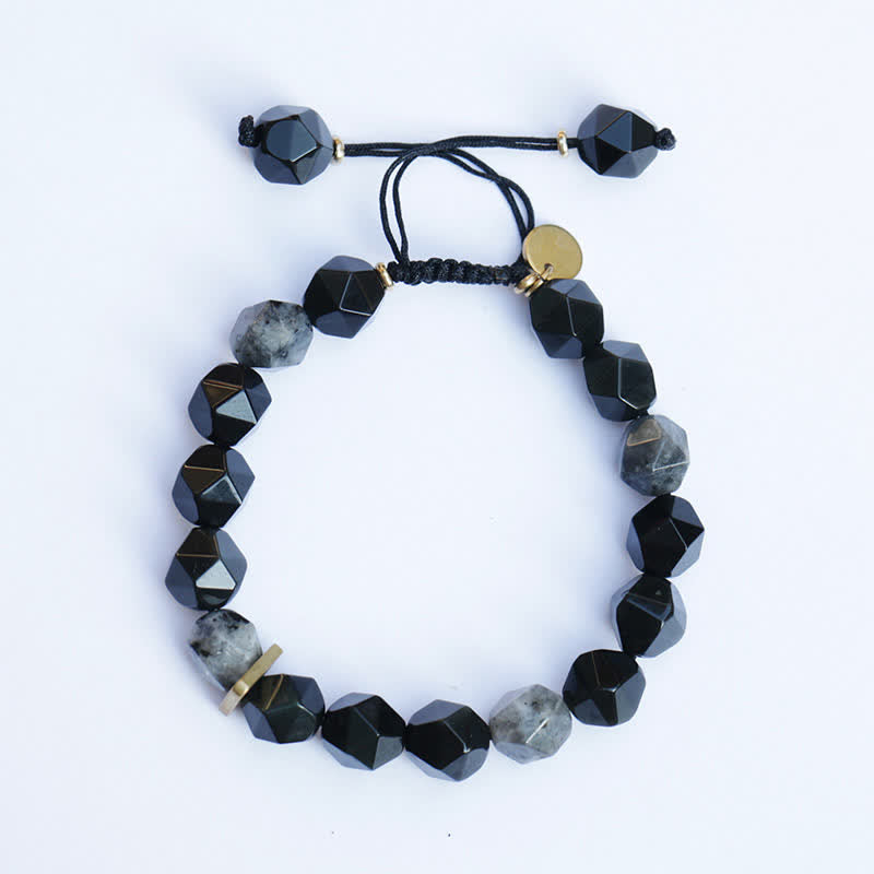 Bracelet de purification en obsidienne noire de 10 mm pour la positivité