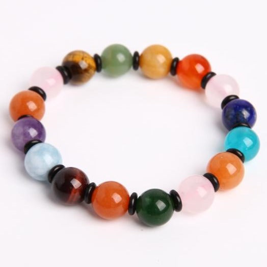 10mm Chakra Crystal Healing Bracelet for Energy Balance