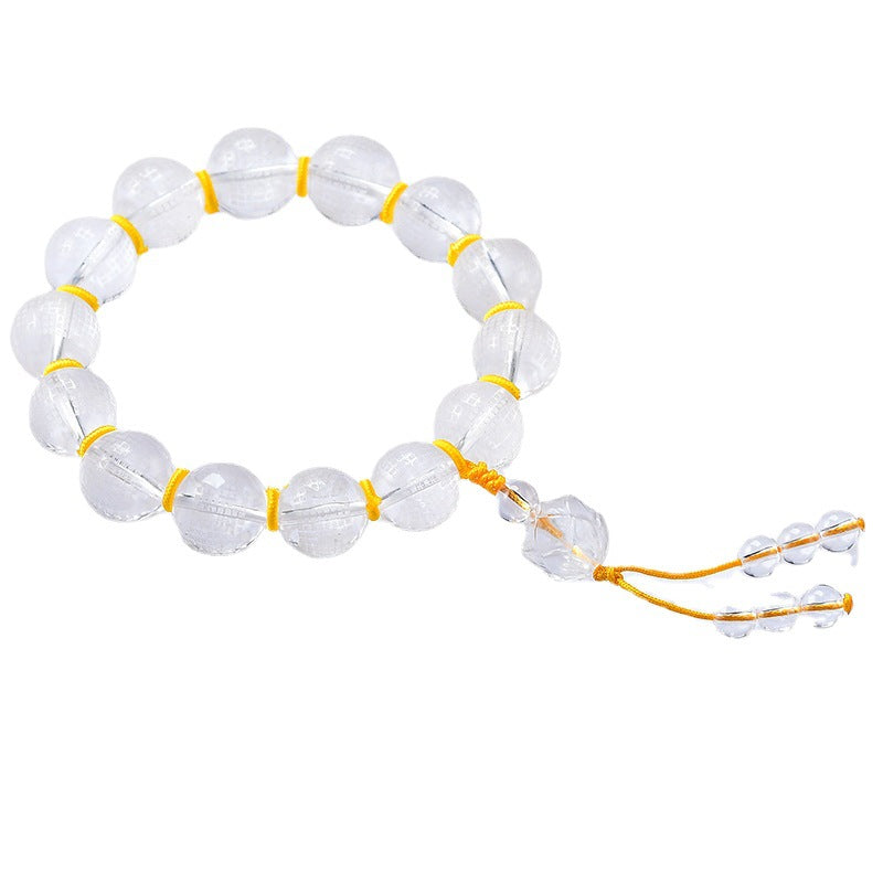 Bracelet en quartz transparent de 10 mm pour la méditation et la guérison