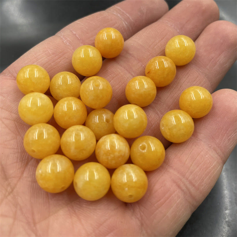 Bracelet de richesse en jade Huanglong de 10 mm pour la chance et la prospérité