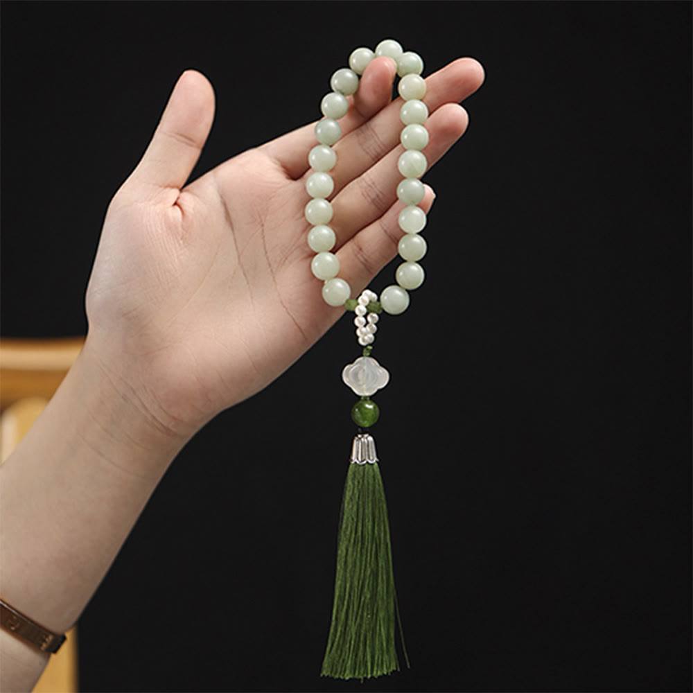 Bracelet Mala de Prospérité en Jade de 10 mm pour l'Abondance