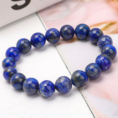 Bracelet de perles de lapis-lazuli de 10 mm pour la méditation et l'équilibre