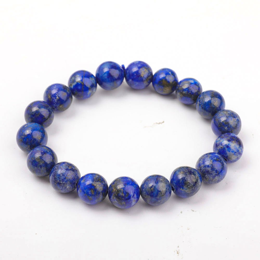 10mm Lapis Lazuli Bead Bracelet for Meditation Balance
