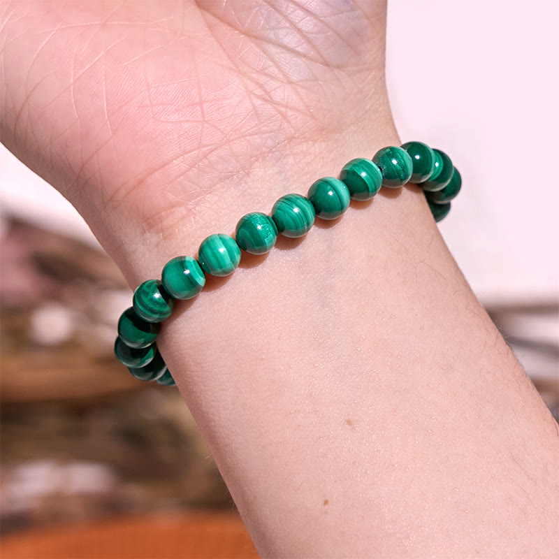 Bracelet de protection en malachite de 10 mm pour le calme
