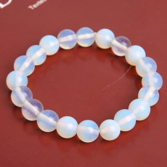Bracelet spirituel en cristal d'opalite de 10 mm