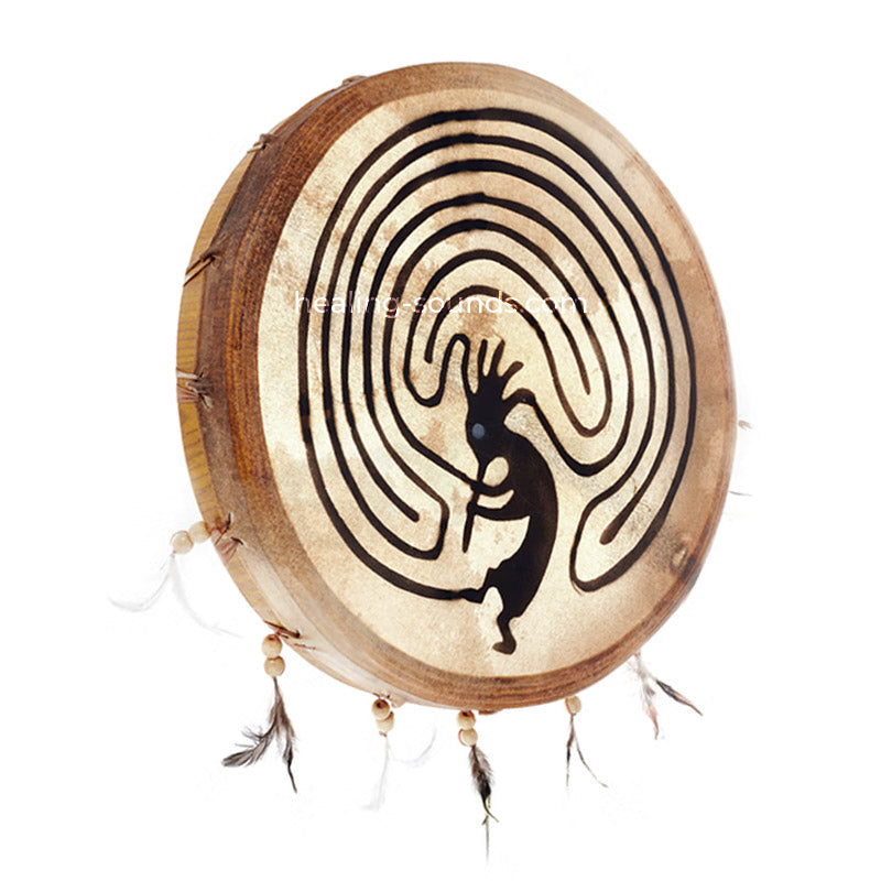 Tambour à cadre chamanique fait main de 12 à 18 pouces - Peau de chèvre