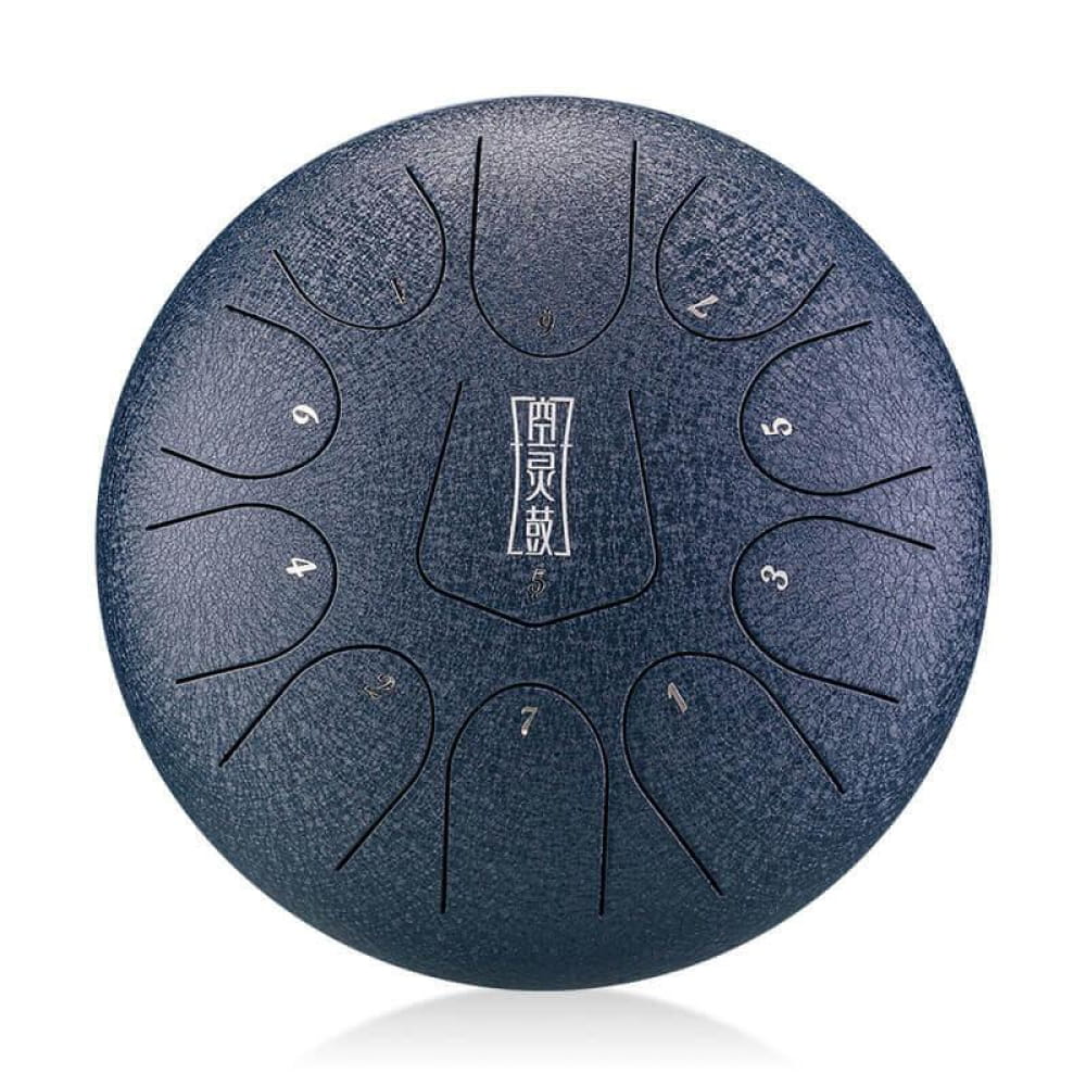 Steel tongue drum with tone zones, 10-Inch Alloy Steel, 11 Notes C Key Triangle Style