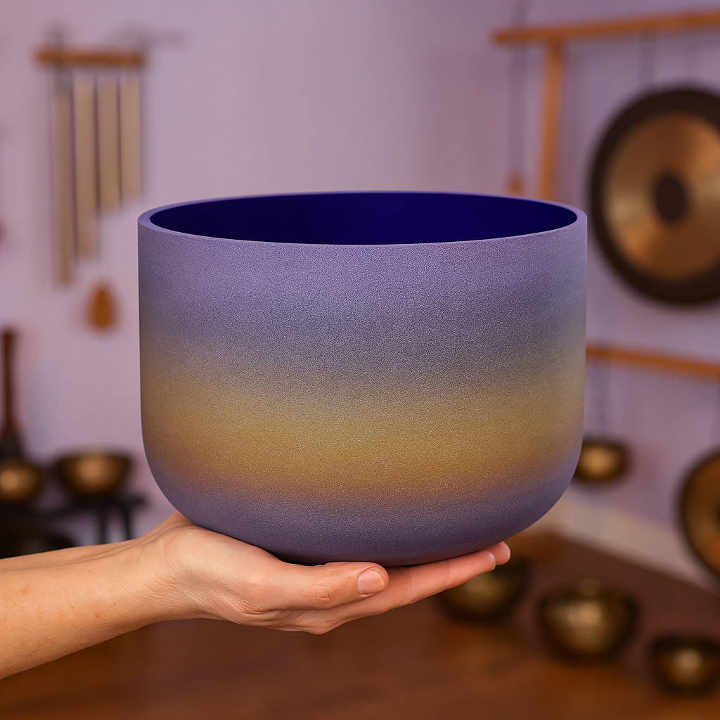 Bol chantant en cristal arc-en-ciel de 12 pouces, note C