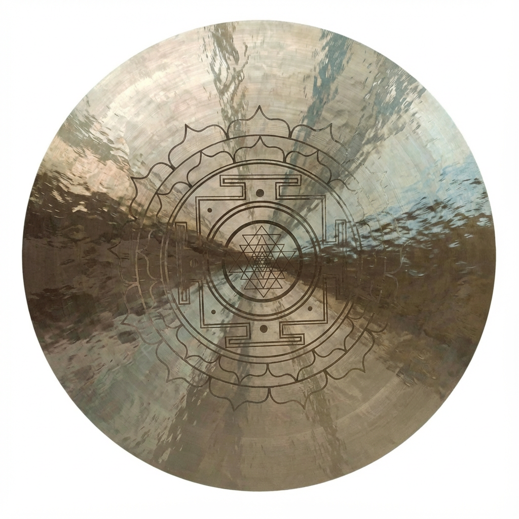 Gong à vent Sri Yantra de 6 à 52 pouces pour la méditation