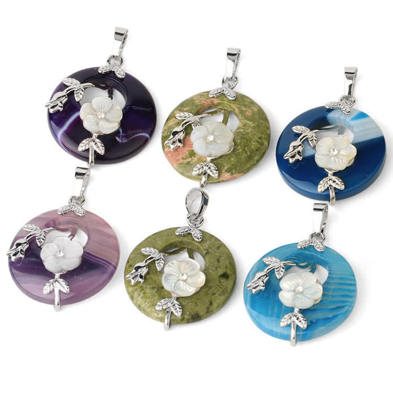 Various Crystal Amethyst Green Aventurine Healing Necklace