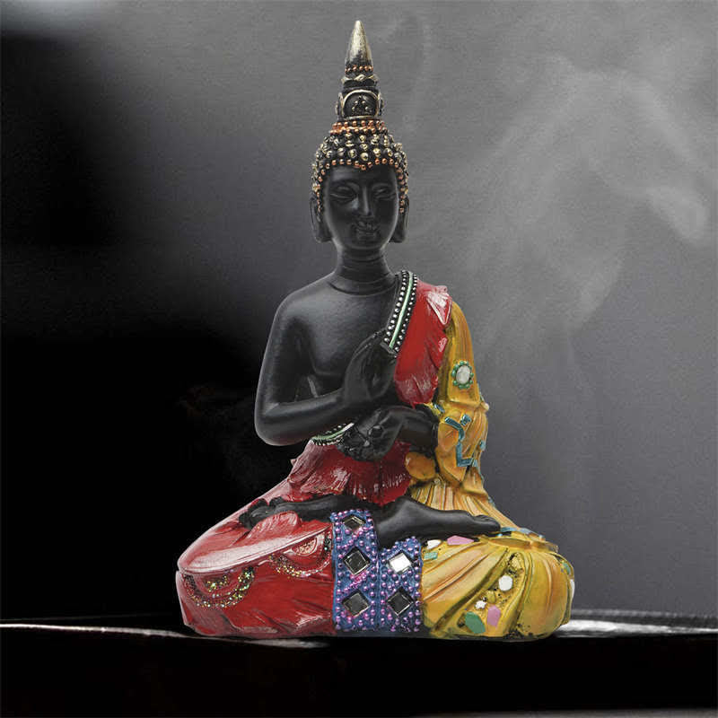 Statue de Bouddha thaïlandais en résine de 12 cm, symbole de la sérénité, pour la paix intérieure